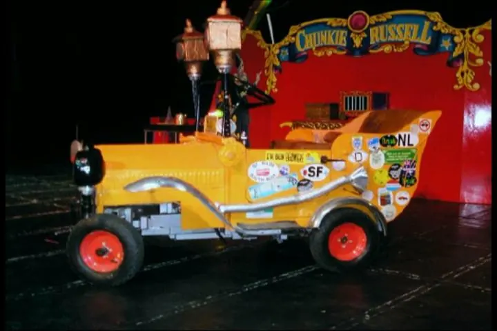Chunkie's comedy clown car on stage